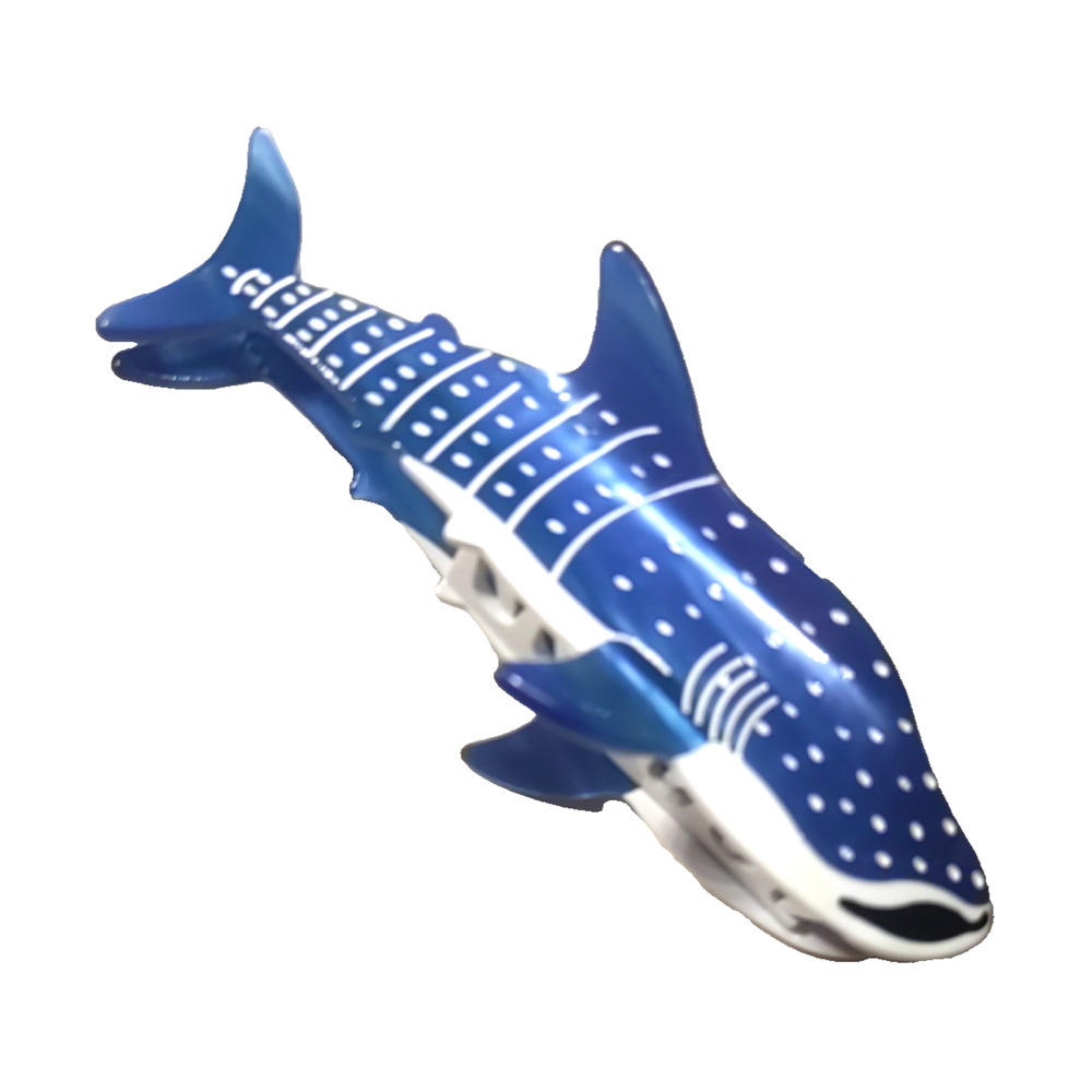 Blue Plastic Whale Hair Clip Barrette Blue White Spot Sea Ocean Beach